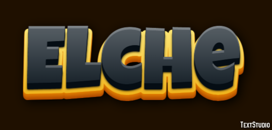 Elche Efecto de Texto