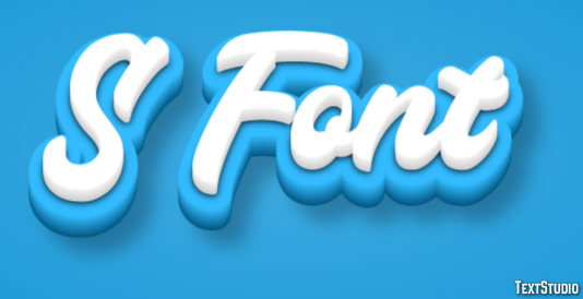 S Font Text effect