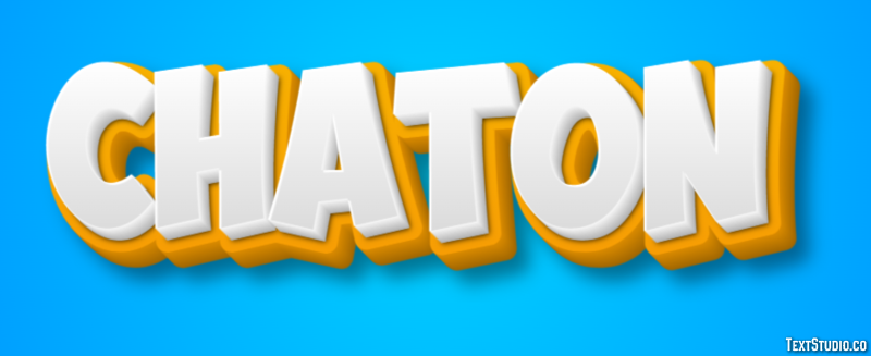 Chaton Effet de Texte