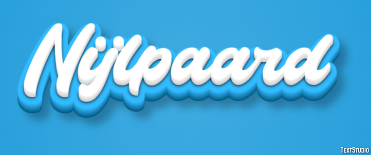 Nijlpaard Tekst effect