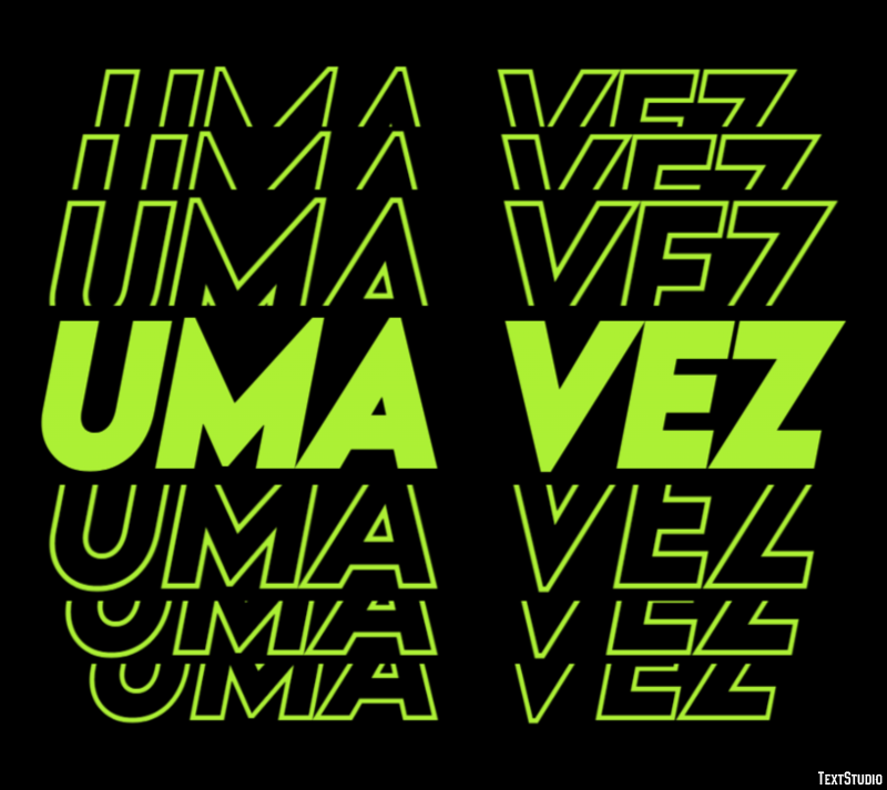 Uma vez Texteffekt