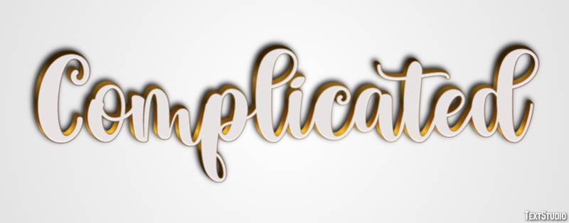 Complicated Effetto testo