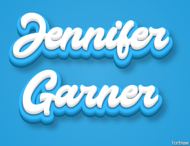 Jennifer Garner Efeito de texto