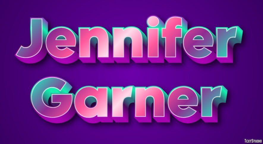 Jennifer Garner Efeito de texto