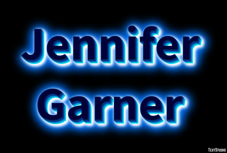 Jennifer Garner Efeito de texto