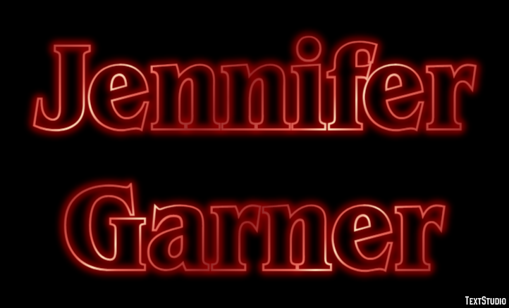 Jennifer Garner Efeito de texto
