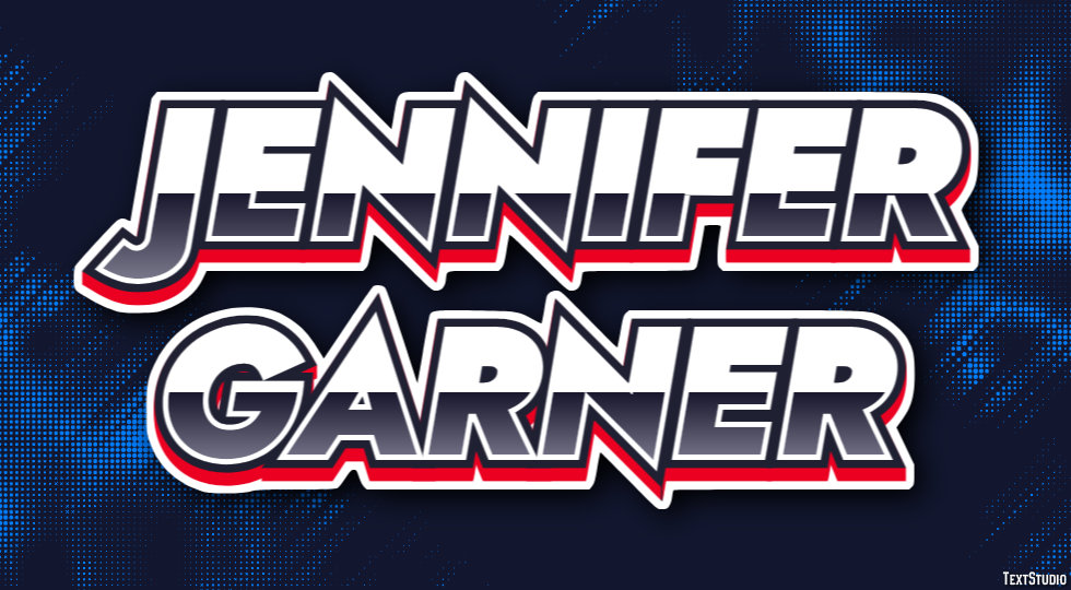 Jennifer Garner Efeito de texto