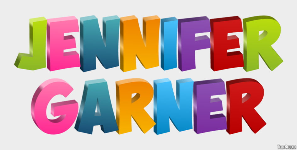 Jennifer Garner Efeito de texto