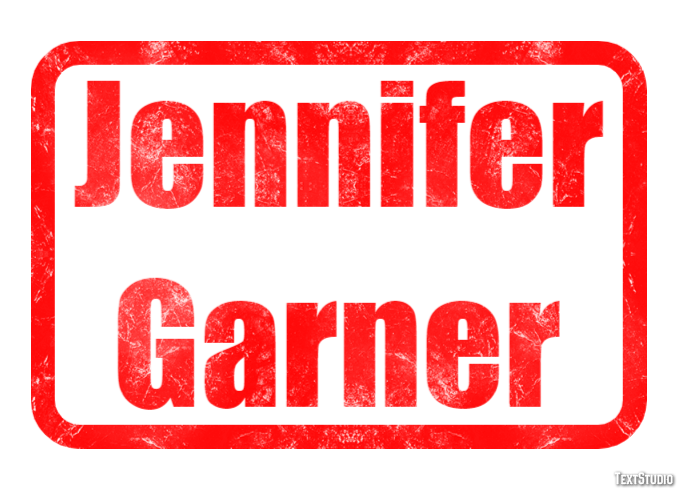 Jennifer Garner Efeito de texto