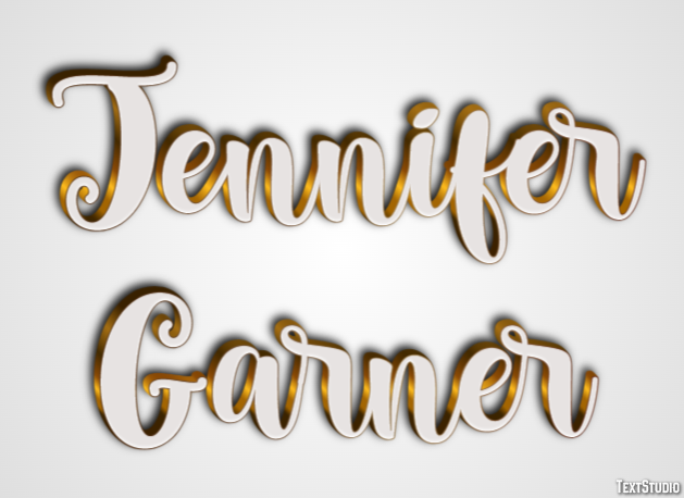 Jennifer Garner Efeito de texto