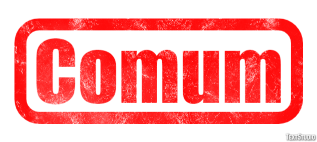 Comum Efeito de texto