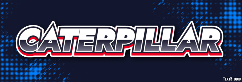 Caterpillar Text effect
