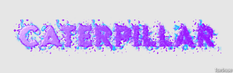 Caterpillar Text effect