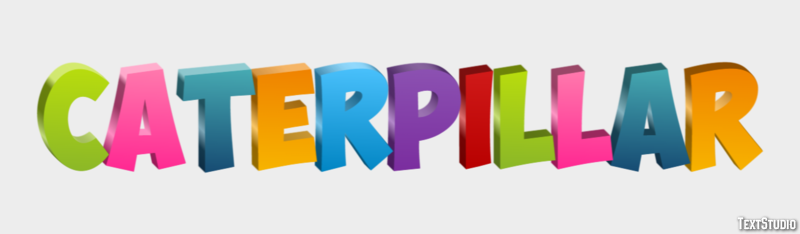 Caterpillar Text effect