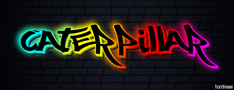 Caterpillar Text effect