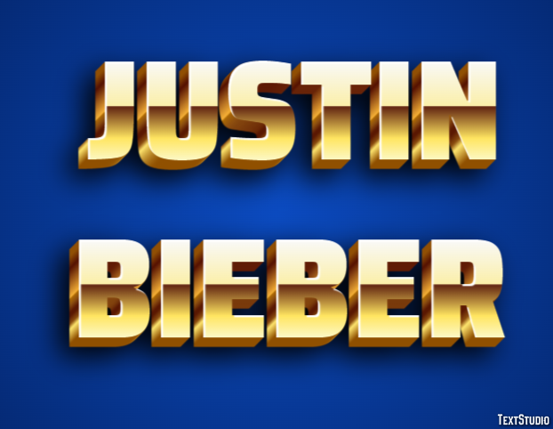 Justin Bieber Text Effect