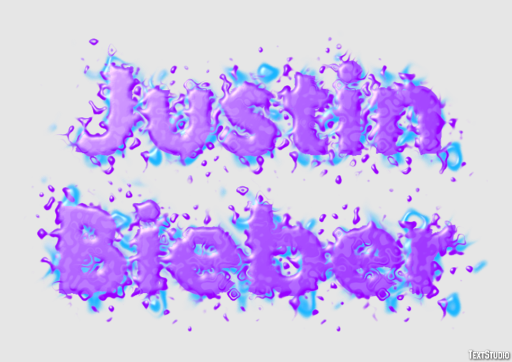 Justin Bieber Text Effect