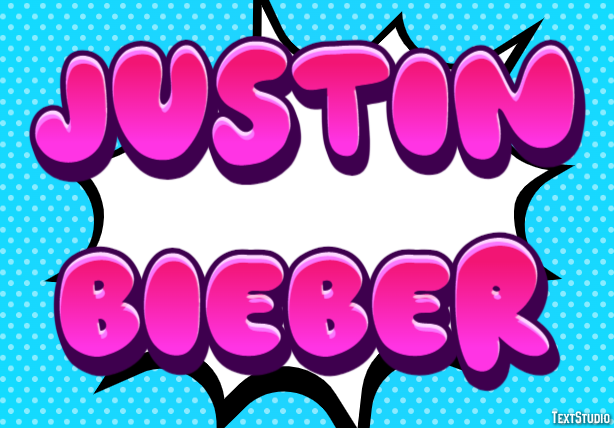 Justin Bieber Text Effect