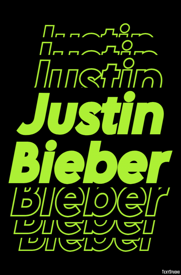 Justin Bieber Tekst Effect