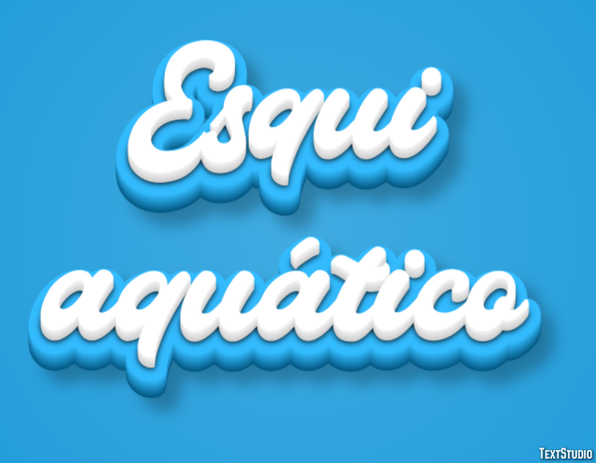 Esqui aquático Efeito do texto