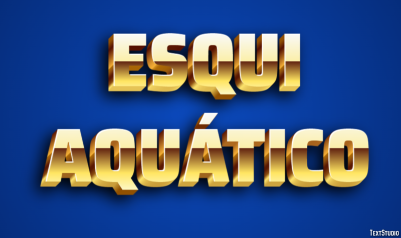 Esqui aquático Efeito do texto