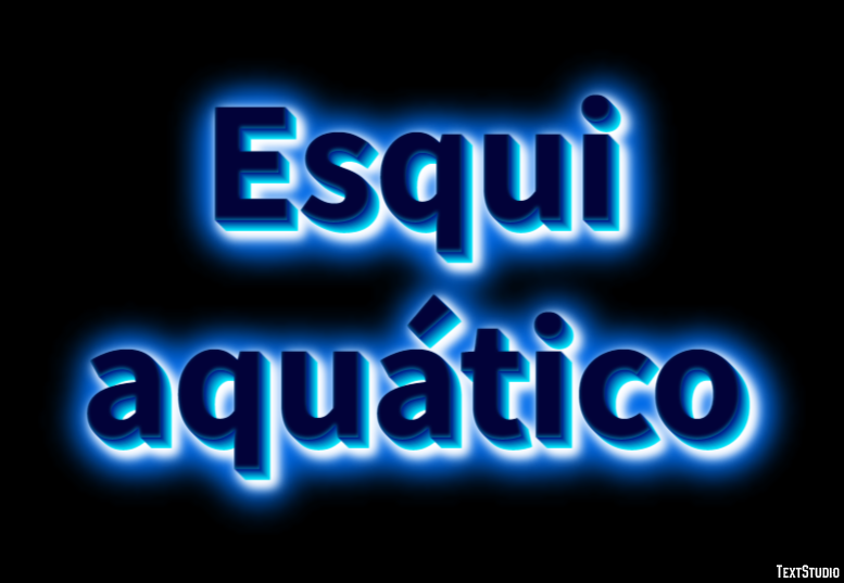 Esqui aquático Efeito de texto