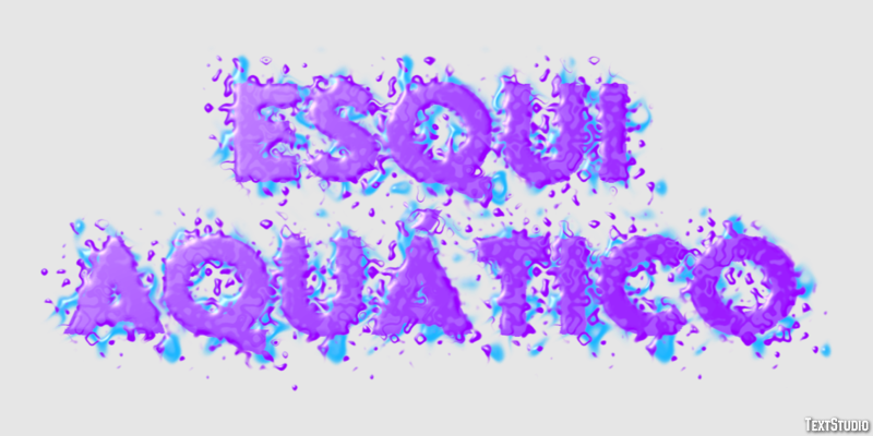 Esqui aquático Efeito de texto