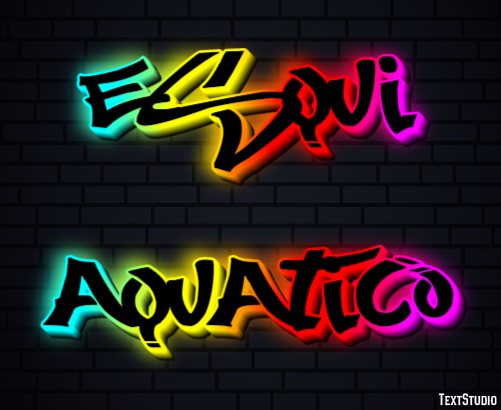 Esqui aquático Efeito do texto