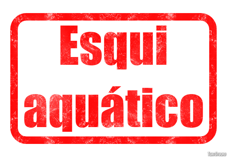 Esqui aquático Efeito de texto