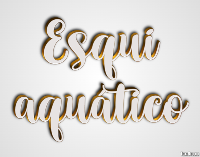 Esqui aquático Efecto de Texto