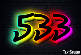 533 Text Effect And Logo Design Number