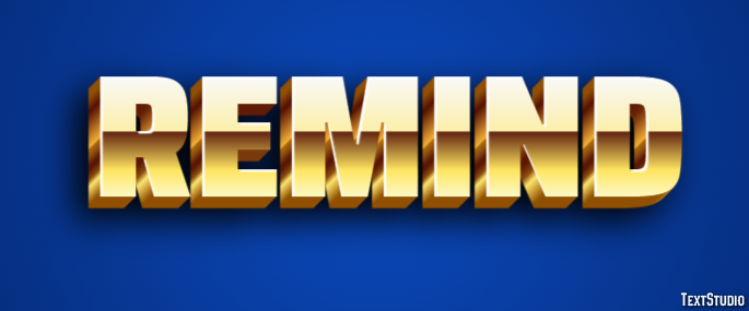 Remind Text Effect