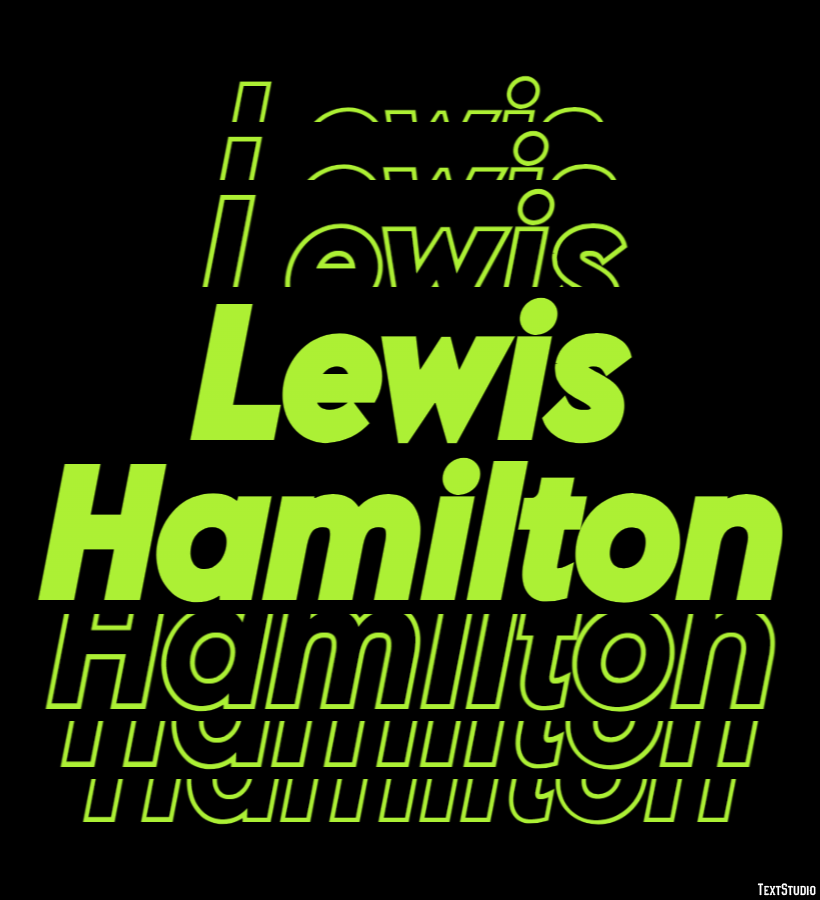 Lewis Hamilton Efeito de texto