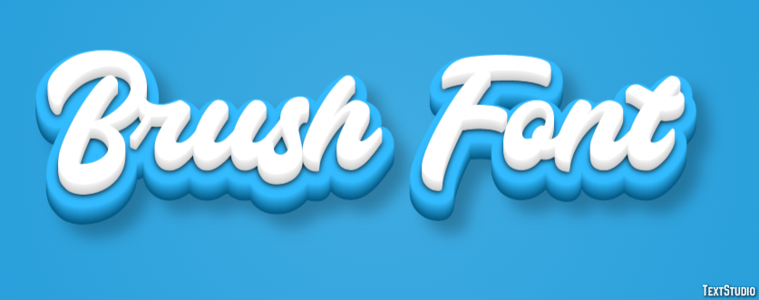 Brush Font Texteffekt