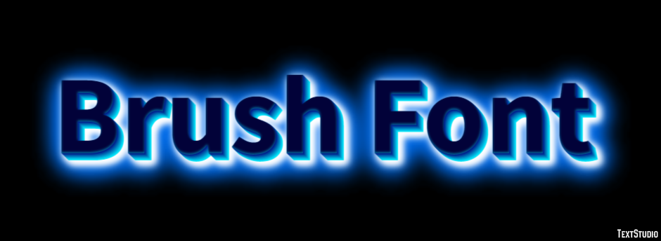 Brush Font Эффект текста