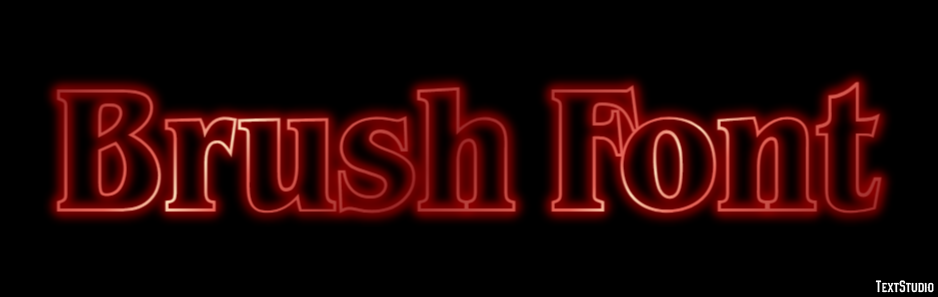 Brush Font Texteffekt