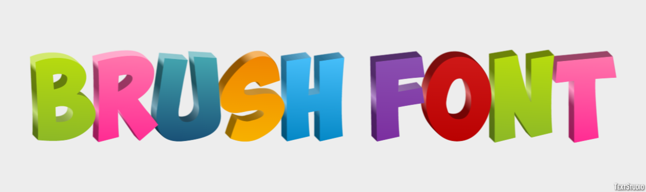 Brush Font Texteffekt