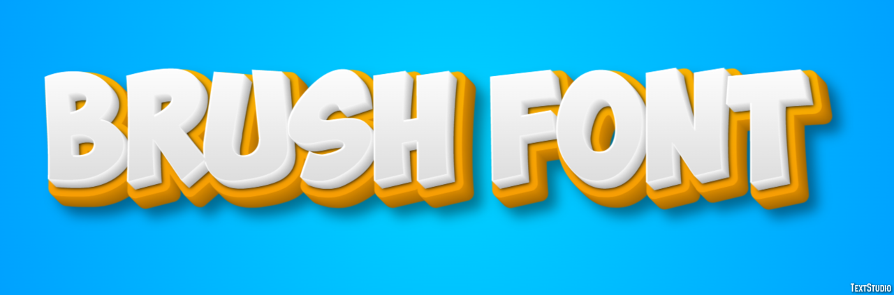 Brush Font Texteffekt