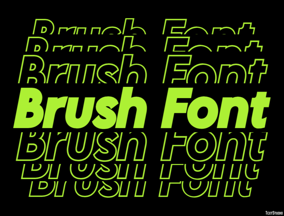 Brush Font Texteffekt