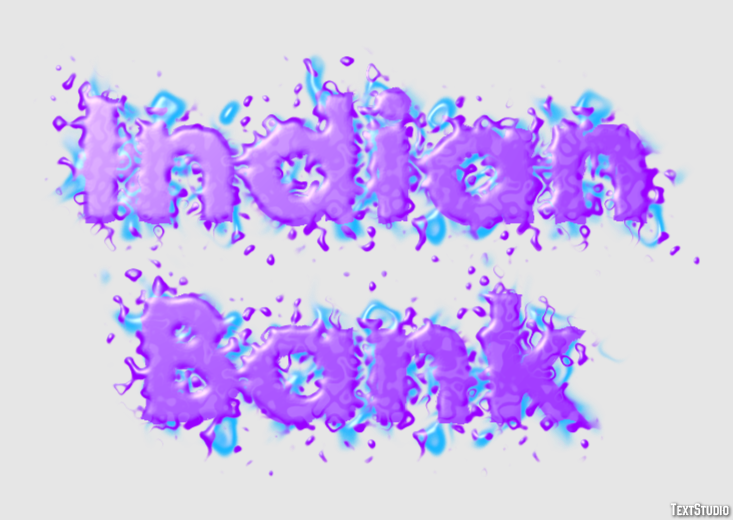 Indian Bank Efeito de texto
