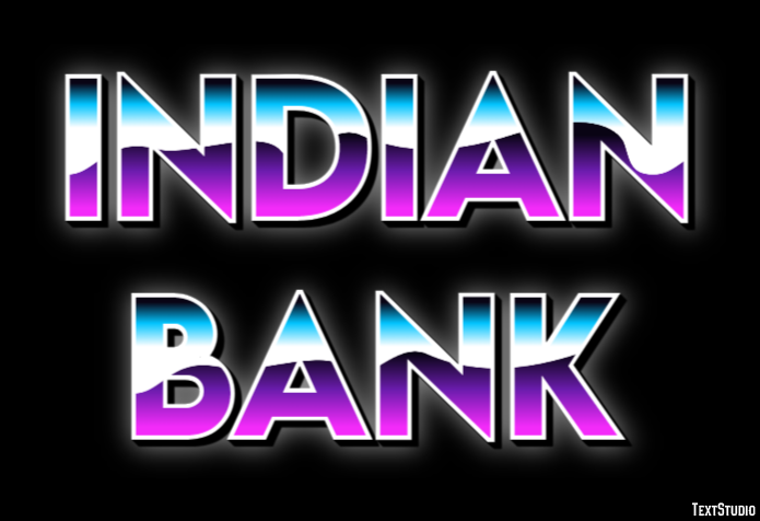 Indian Bank Efeito de texto