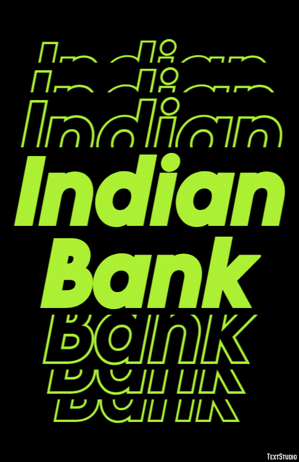 Indian Bank Efeito de texto