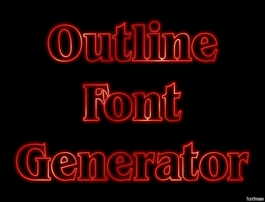 Outline Font Generator Efekt tekstowy
