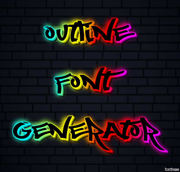 Outline Font Generator Efekt tekstowy
