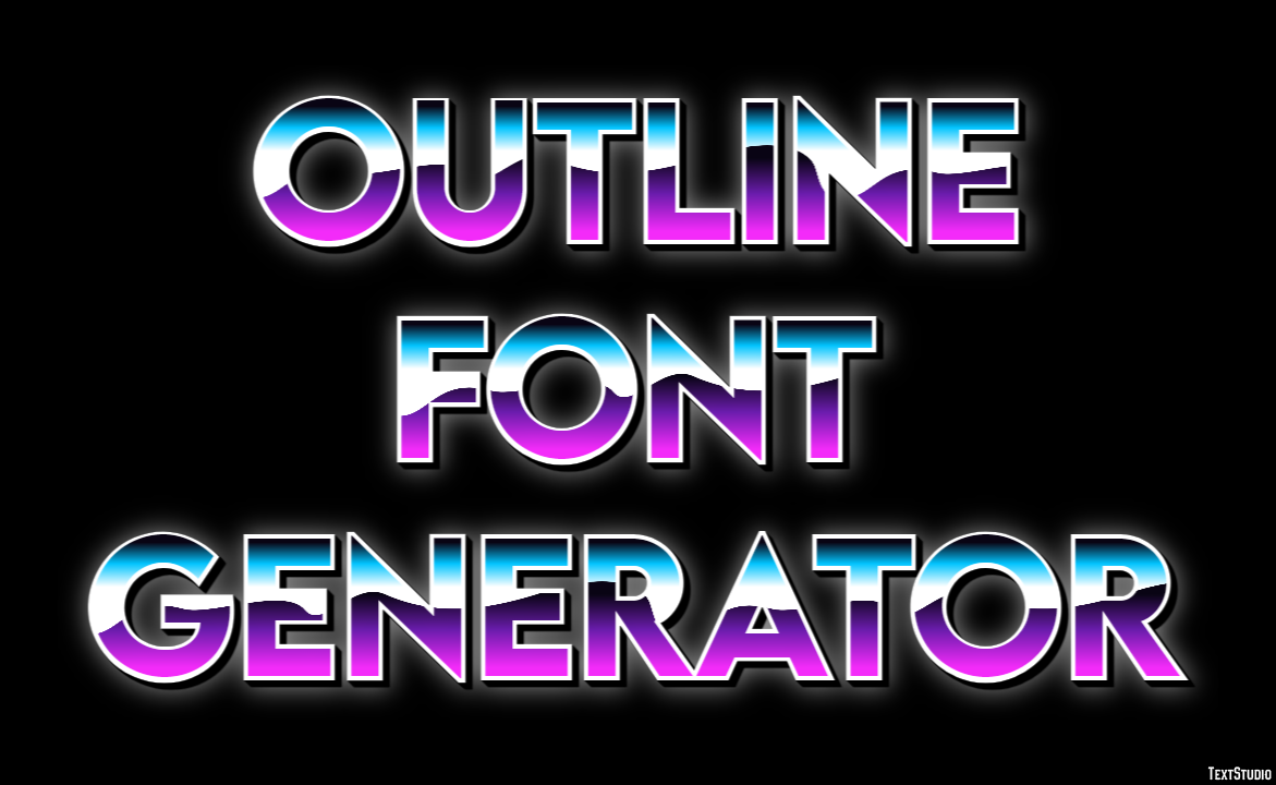 Outline Font Generator Efekt tekstowy