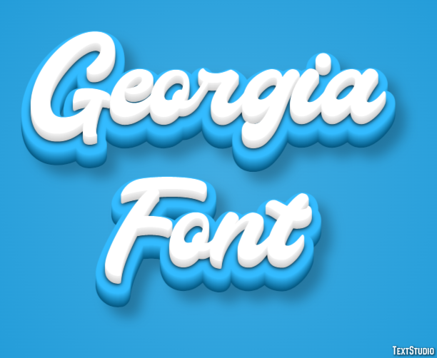 Georgia Font Text Effect