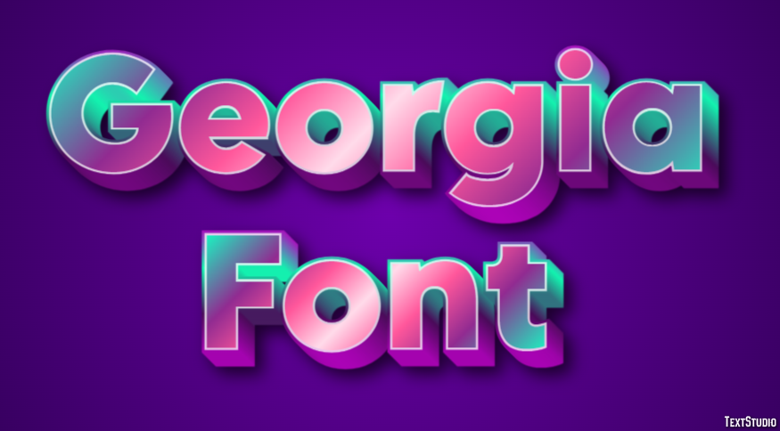 Georgia Font Text Effect