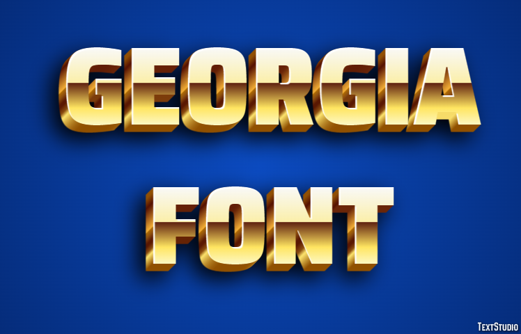 Georgia Font Text Effect