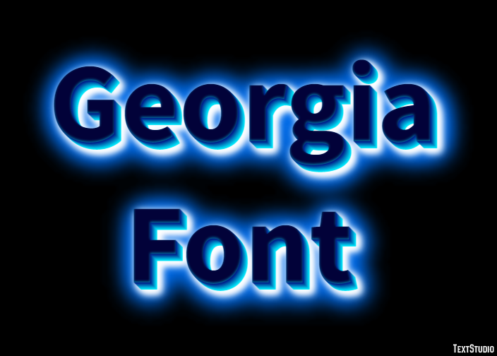 Georgia Font Text Effect