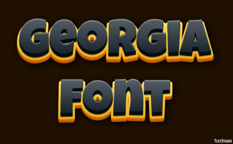 Georgia Font Text Effect